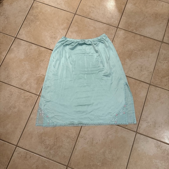 Vanity Fair Light Blue A-Line Skirt - Picture 1 of 3